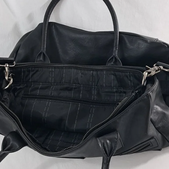 Kenneth Cole REACTION Oversized Leather Tote 🖤 | Unisex Zip-Top Laptop Bag | - Picture 7 of 10